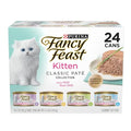 Purina Fancy Feast Tender Ocean Whitefish, Turkey, Chicken and Salmon Feasts Wet Kitten Food Variety Pack - (Pack of 24) 3 oz. Boxes-UPStoxs