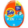 Tide PODS Laundry Detergent Soap Pacs, HE Compatible, 112 ct, Powerful 3-in-1 Clean, Clean Breeze-UPStoxs