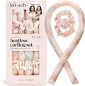 Kitsch Satin Heatless Curling Set - Overnight Hair Curlers and Rollers for No-Heat Soft Curls, Curling Rod Headband - Sunset-UPStoxs