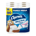 Charmin Toilet Paper Ultra Soft Cushiony Touch, 18 Family Mega Rolls = 90 Regular Rolls-UPStoxs