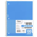 Mead Spiral Notebook, 1-Subject, Graph Ruled Paper, 7-1/2" x 10-1/2", 100 Sheets, Blue (05676AY7)-UPStoxs