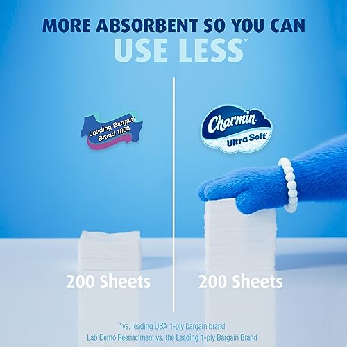 Charmin Ultra Soft Toilet Paper 6 Mega Rolls = 24 Regular Rolls-UPStoxs