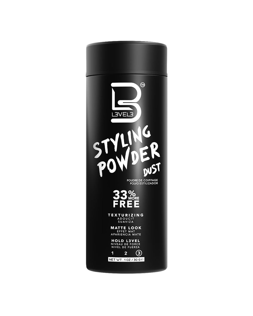 L3 Level 3 Styling Powder - Natural Look Mens Powder - Easy to Apply with No Oil or Greasy Residue (Small - 30 Grams)-UPStoxs