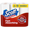 Scott Paper Towels, Choose-A-Sheet, 6 Double Rolls = 12 Regular Rolls (100 Sheets Per Roll)-UPStoxs