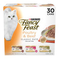 Fancy Feast Poultry and Beef Feast Classic Pate Collection Grain Free Wet Cat Food Variety Pack - (Pack of 30) 3 oz. Cans-UPStoxs