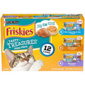 Purina Friskies Gravy Wet Cat Food Variety Pack, Tasty Treasures Prime Filets - 5.5 Ounce (Pack of 12)-UPStoxs