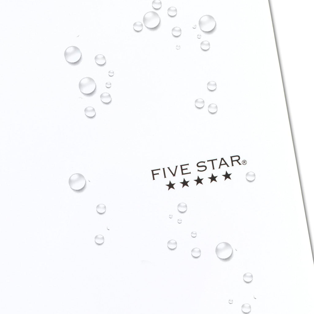 Five Star Spiral Notebook + Study App, 3 Subject, College Ruled Paper, Fights Ink Bleed, Water Resistant Cover, 8-1/2" x 11", 150 Sheets, White (72464)-UPStoxs