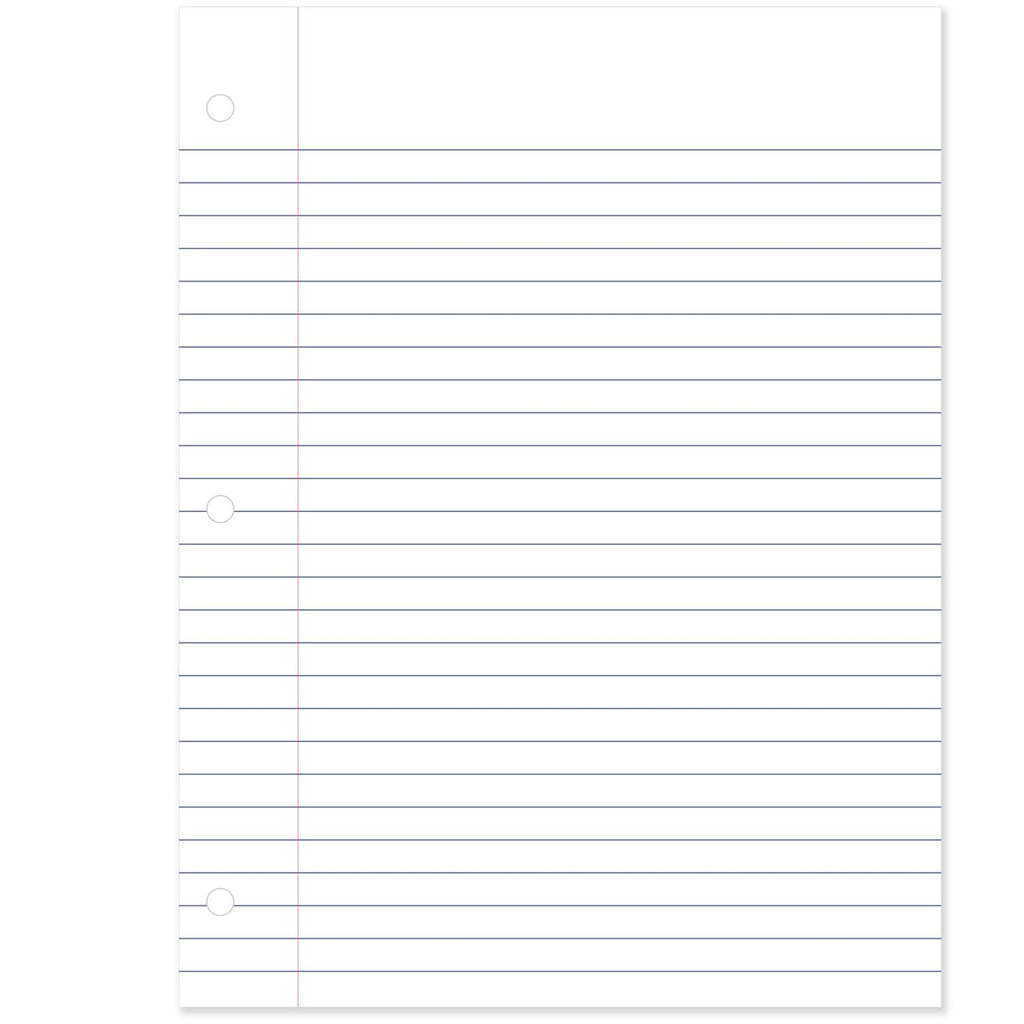 Mead Loose Leaf Paper, Notebook Paper, Wide Ruled Filler Paper, Standard, 8 x 10.5, 200 Sheets (15200) White-UPStoxs