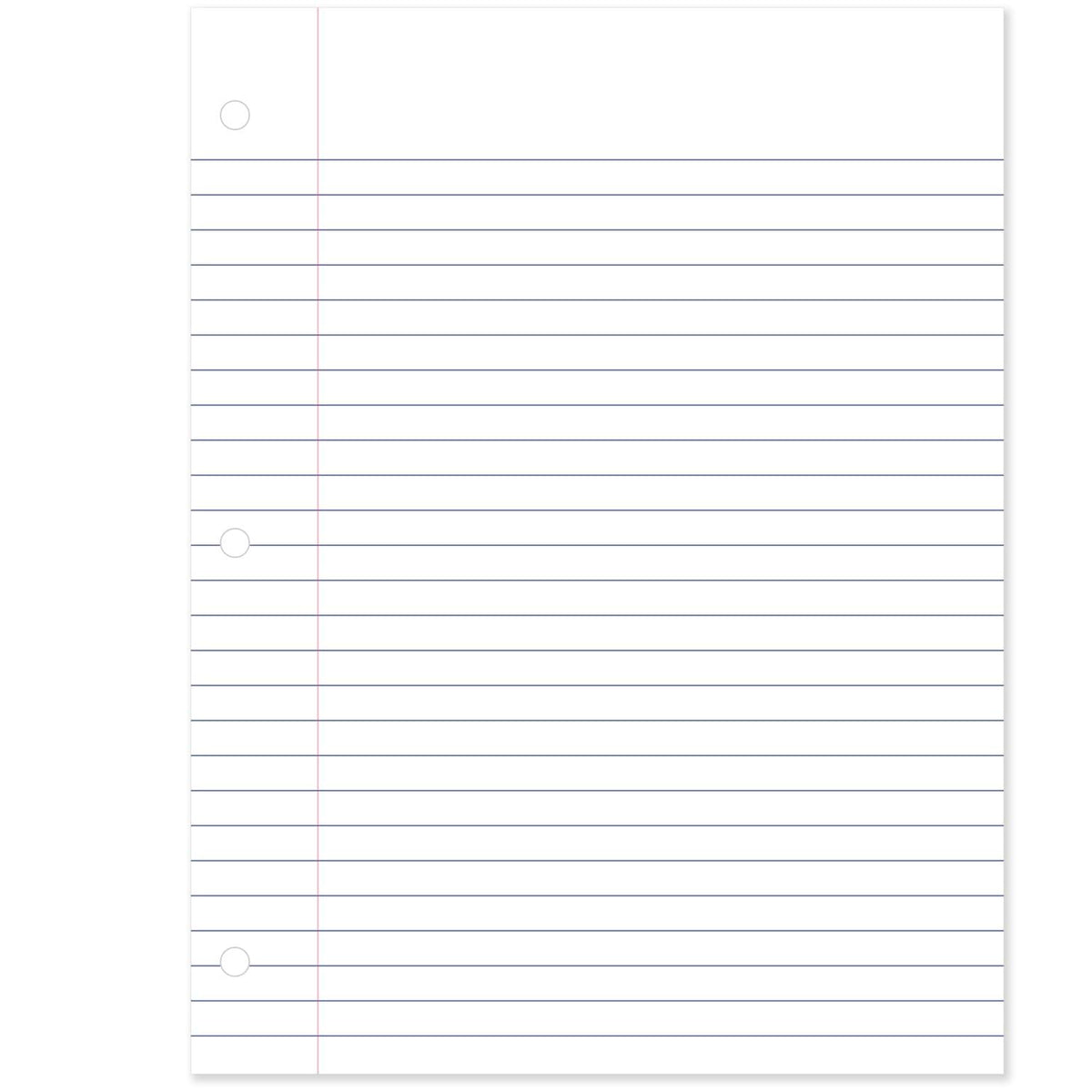 Mead Loose Leaf Paper, Notebook Paper, Wide Ruled Filler Paper, Standard, 8 x 10.5, 200 Sheets (15200) White-UPStoxs