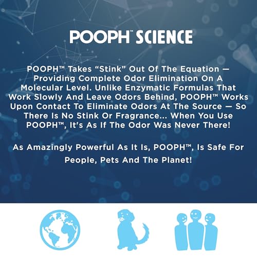 Pooph Pet Odor Eliminator, 20oz Spray - Dismantles Odors on a Molecular Basis, Dogs, Cats, Freshener, Urine, Poop, Pee, Deodorizer, Natures, Puppy, Fresh, Clean, Furniture, Potty, Safe-UPStoxs