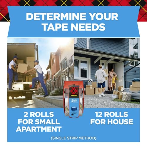 Scotch Packaging Bundle with Scotch Heavy Duty Packaging Tape, 1.5" Core, 6 Rolls with Dispenser + Scotch Cushion Lock Protective Wrap, 12 in x 50 ft-UPStoxs