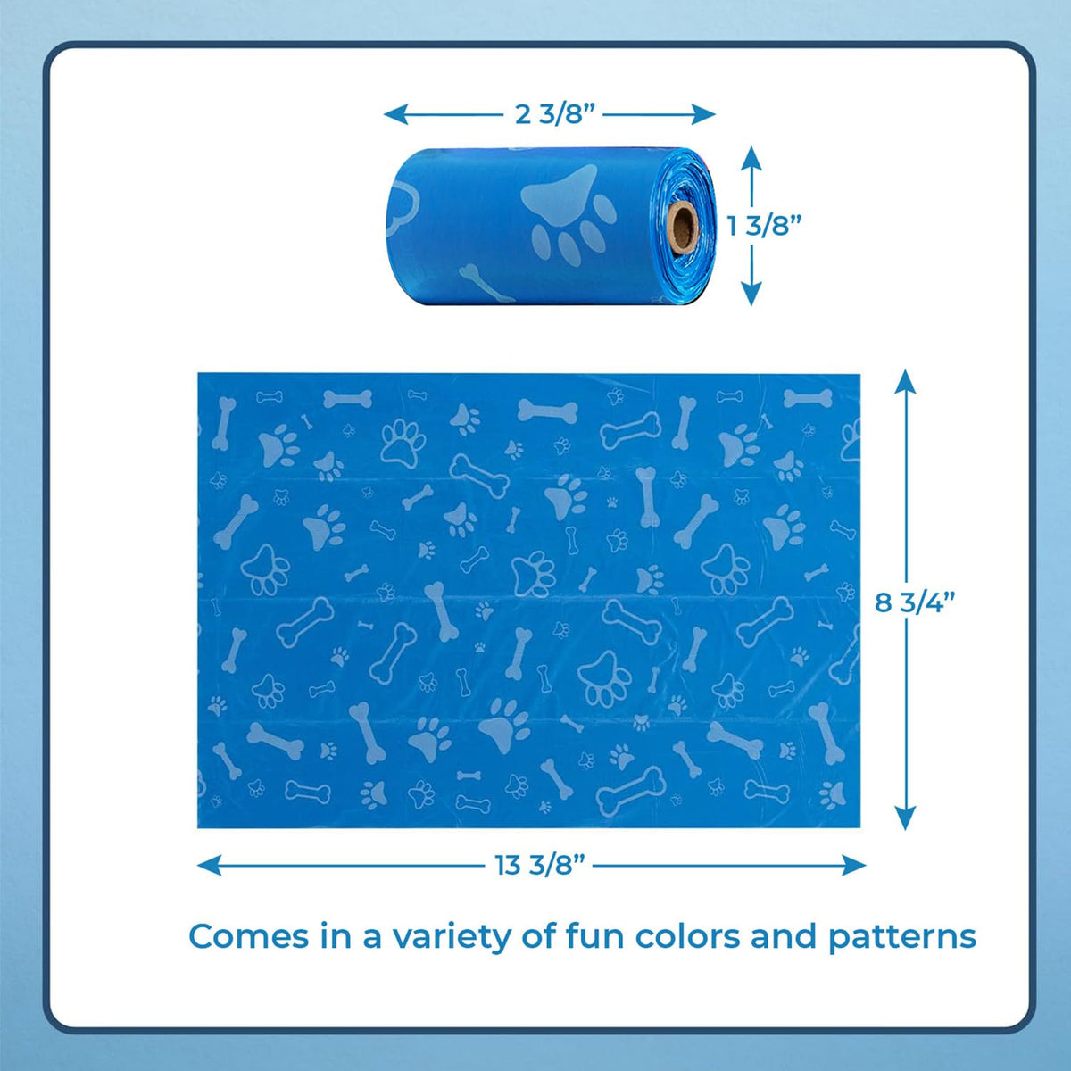 Best Pet Supplies Dog Poop Bags (150 Bags) for Waste Refuse Cleanup, Doggy Roll Replacements for Outdoor Puppy Walking and Travel, Leak Proof and Tear Resistant, Thick Plastic - Assorted Colors-UPStoxs