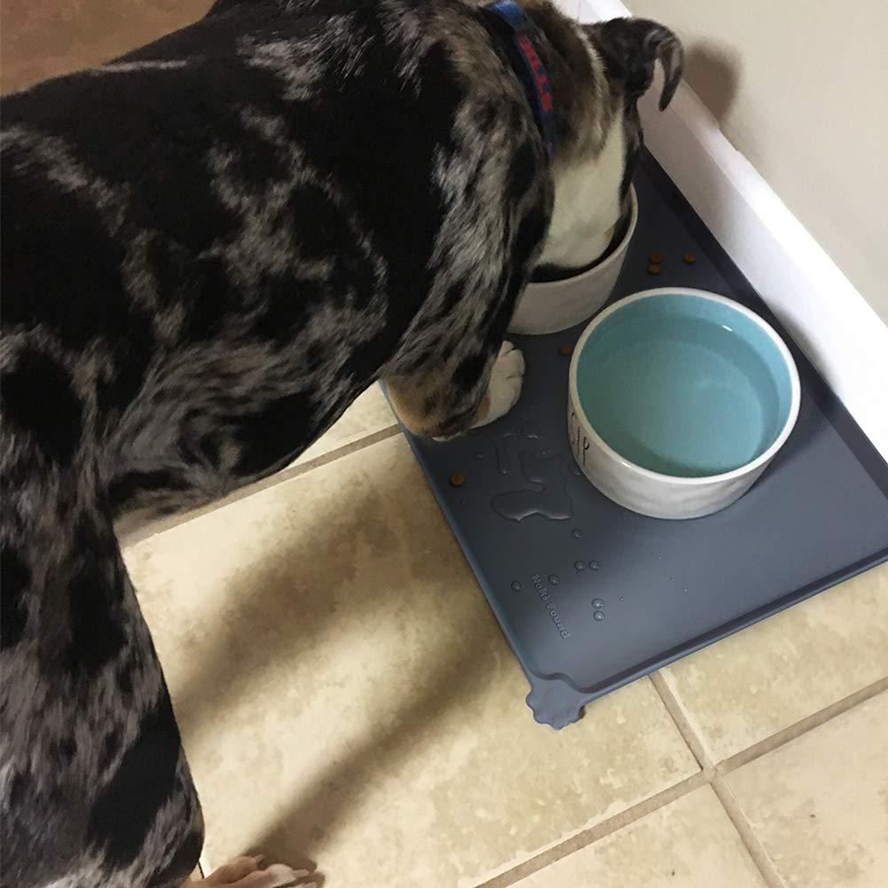 Hoki Found -Waterproof Pet Feeding Mats with High Lips - Multiple Size and Colors for Dogs, Cats & Others-G-UPStoxs