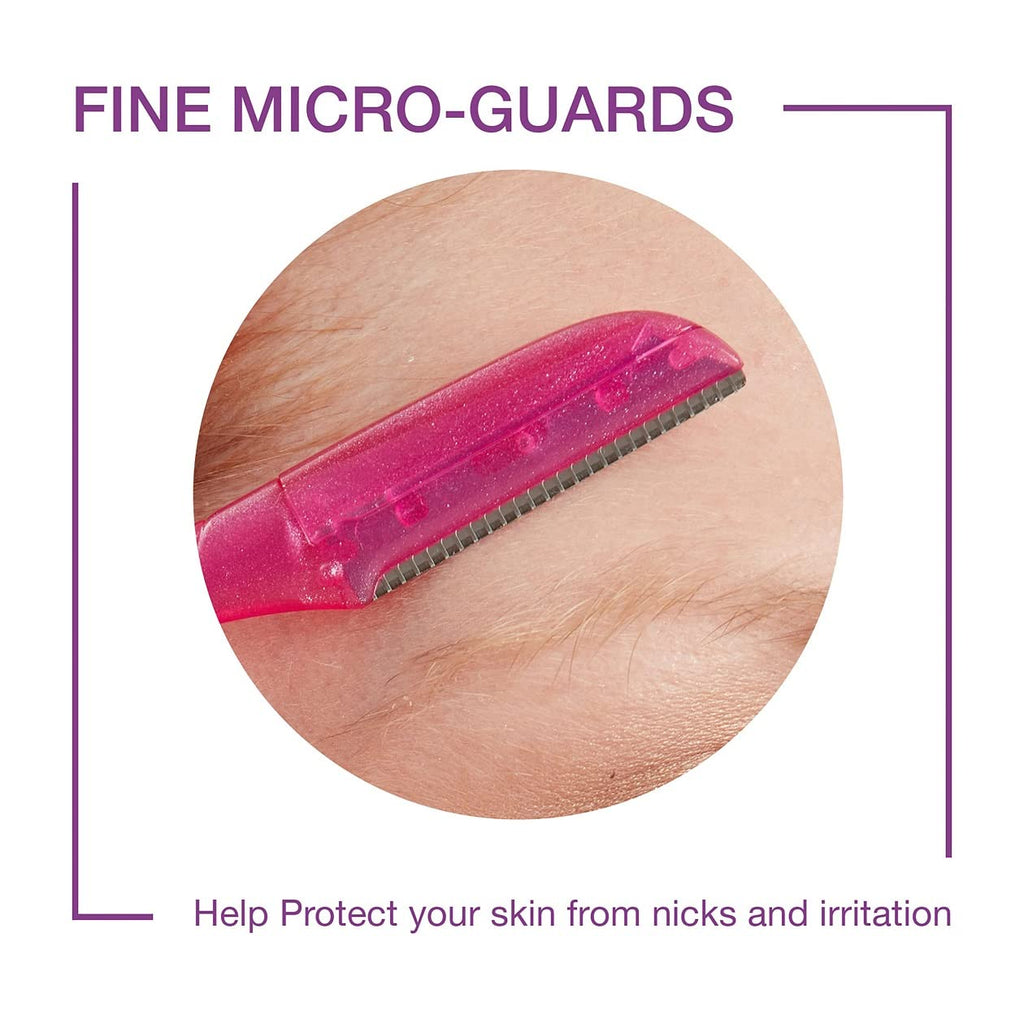 Schick Hydro Silk Touch-Up Dermaplaning Tool with Precision Cover, 9ct | Dermaplane Razor, Face Razors for Women, Eyebrow Razor, Facial Razor, Dermaplaning Razor, Womens Face Razor Peach Fuzz Remover-UPStoxs