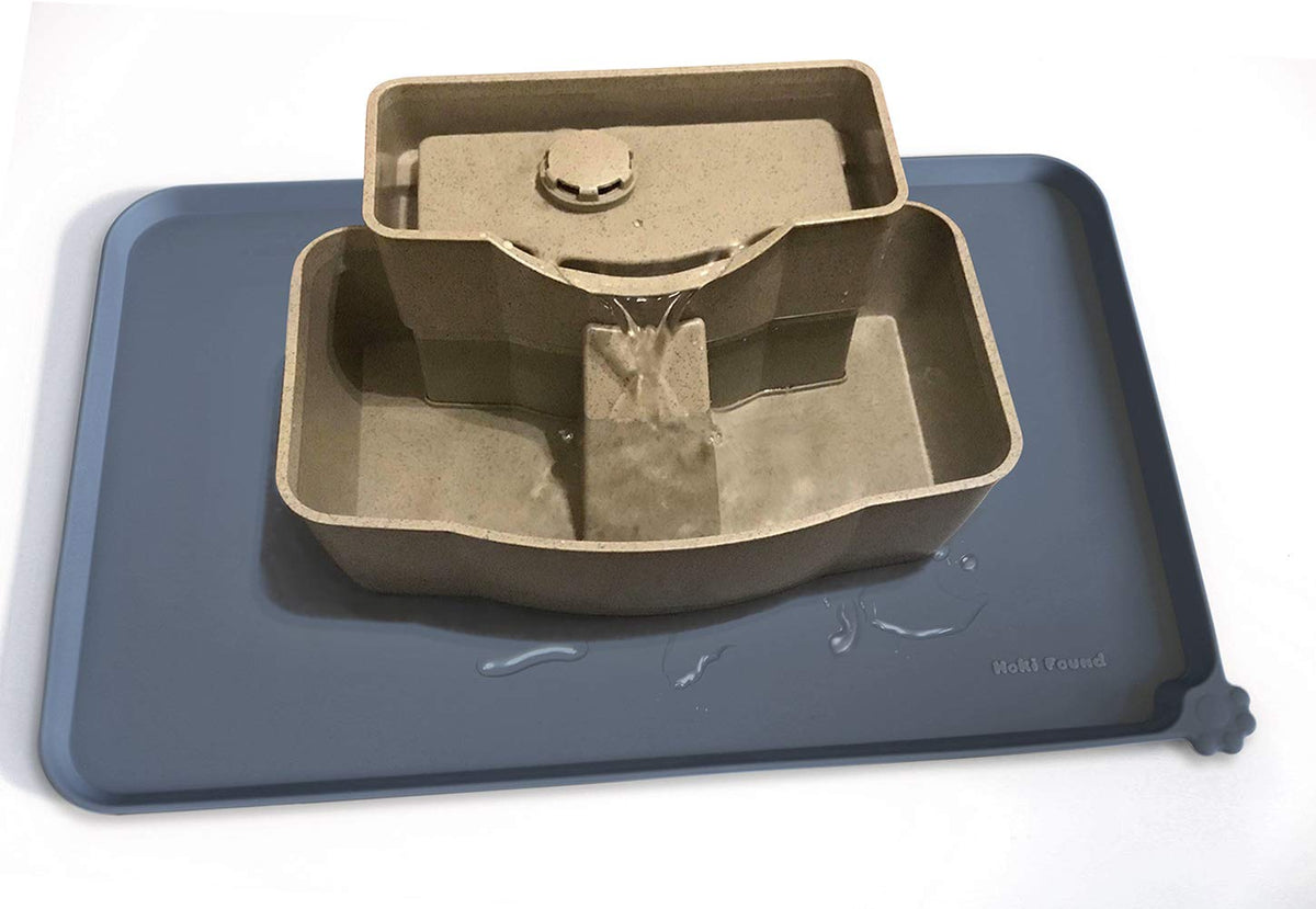 Hoki Found -Waterproof Pet Feeding Mats with High Lips - Multiple Size and Colors for Dogs, Cats & Others-G-UPStoxs