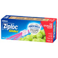 Ziploc Quart Food Storage Slider Bags, Power Shield Technology for More Durability, 42 Count-UPStoxs