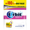 ORBIT Bubblemint Back To School Sugar Free Chewing Gum, 8.8 oz, 180 ct Resealable Bulk Gum Bag-UPStoxs