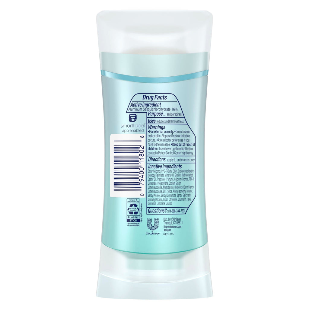 Degree Advanced Protection Antiperspirant Deodorant Shower Clean for 72-Hour Sweat & Odor Control for Women, with Body Heat Activated Technology, 2.6 oz-UPStoxs