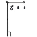 HOOSUN Garden Flag Stand, Premium Garden Flag Pole Holder Metal Powder-Coated Weather-Proof Paint with one Tiger Clip and two Spring Stoppers without flag-UPStoxs