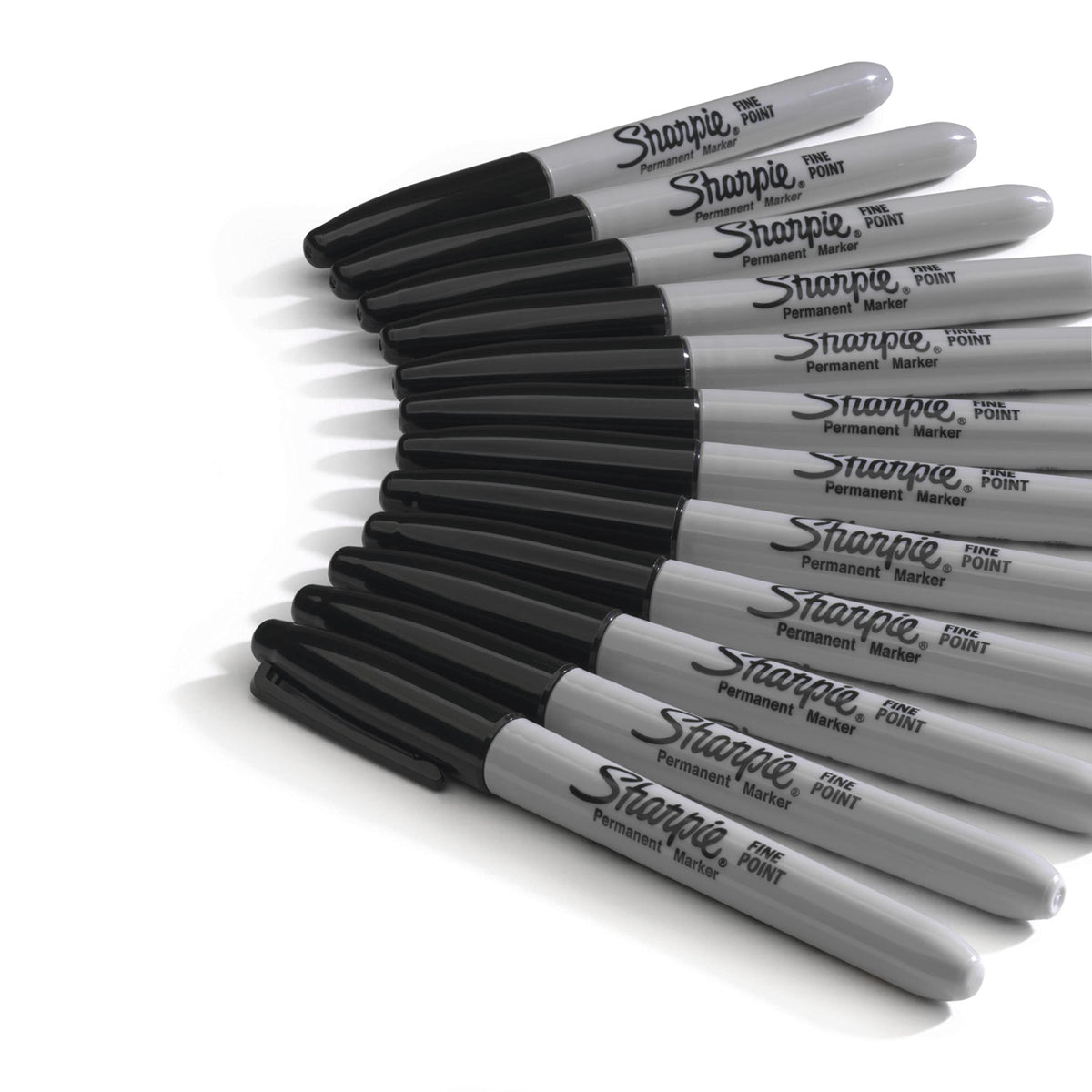 Sharpie Permanent Markers Bulk Set, Fine Tip Markers Set, Markers For Plastic, Metal, Wood, And More, Black, 36 Count-UPStoxs