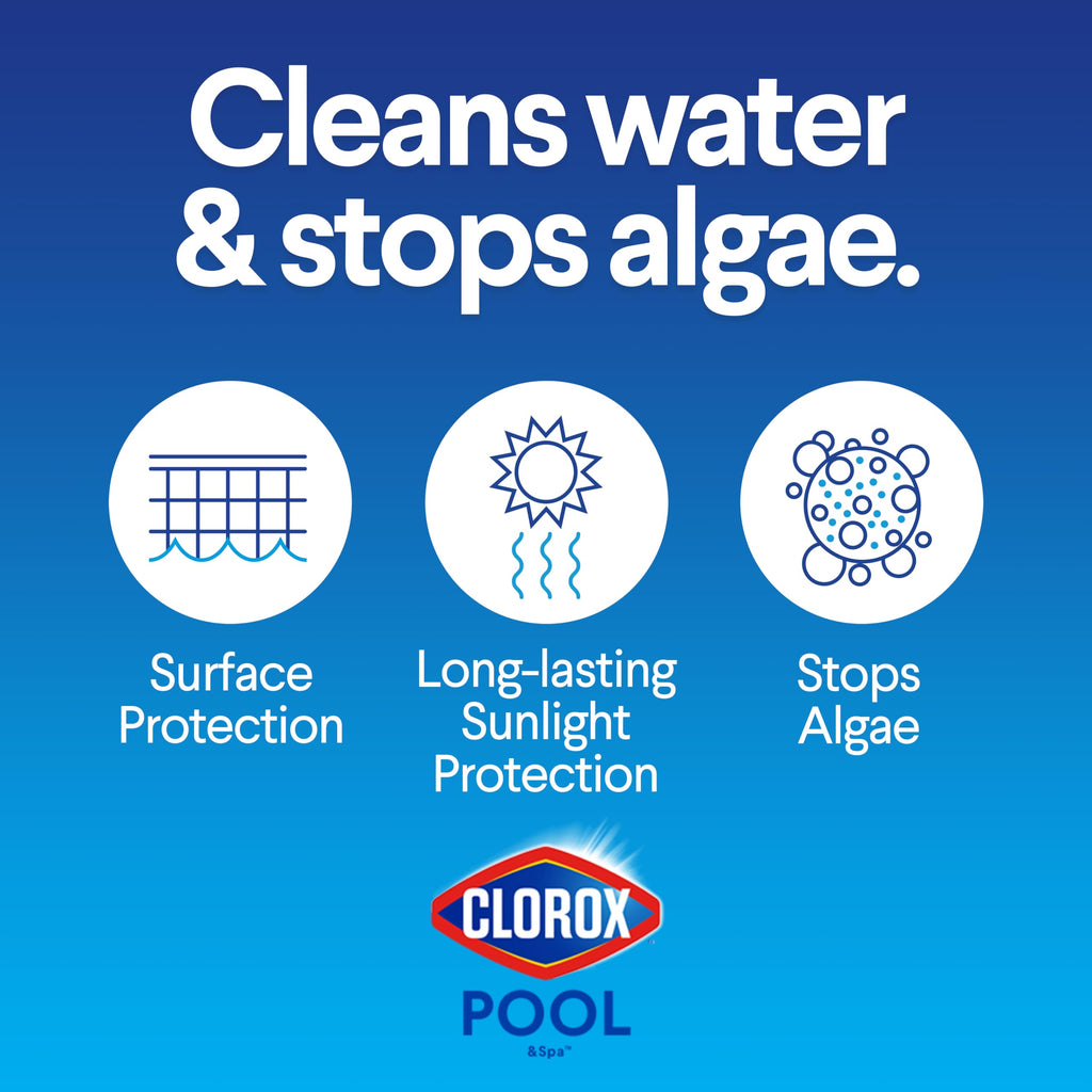 Clorox® Pool&Spa™ XtraBlue 3” Swimming Pool Chlorinating Tablets, 44 Individually Wrapped Tablets, Kills Bacteria & Stops Algae (16.5 LB)-UPStoxs