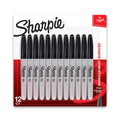 Sharpie Permanent Markers, Fine Point, Black, 12 Count, Proudly Permanent Ink, Intensely Brilliant Colors-UPStoxs