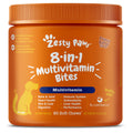 Zesty Paws Multivitamin Treats for Dogs - Glucosamine Chondroitin for Joint Support + Digestive Enzymes & Probiotics - Grain Free Vitamin for Skin & Coat + Immune Health - Peanut Butter Flavor - 90ct-UPStoxs