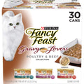 Purina Fancy Feast Gravy Lovers Poultry and Beef Gourmet Wet Cat Food Variety Pack - (Pack of 30) 3 oz. Cans-UPStoxs