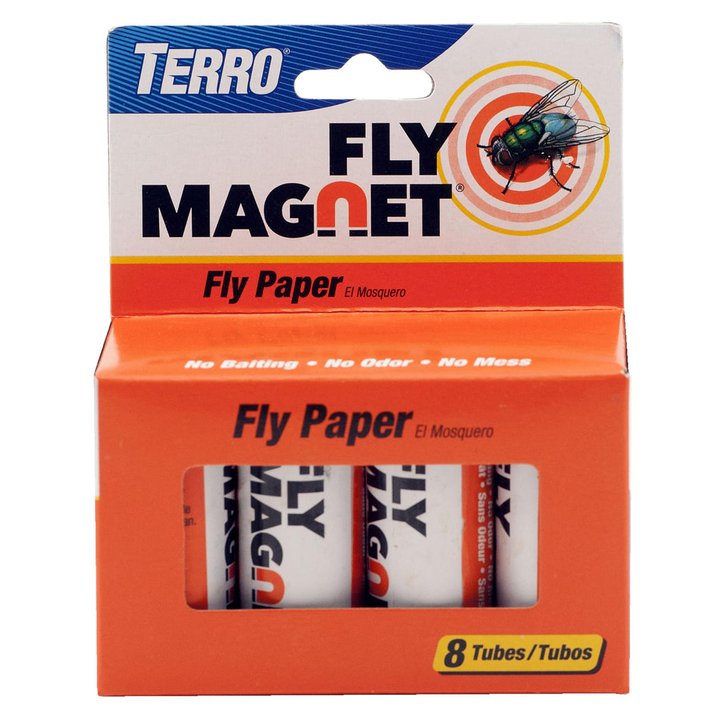 TERRO T518 Fly Magnet Sticky Fly Paper Fly Trap, 8 Count (Pack of 1)-UPStoxs