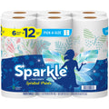 Sparkle Pick-A-Size Paper Towels, Spirited Prints, 6 Double Rolls = 12 Regular Rolls, Everyday Value Paper Towel With Full And Half Sheets-UPStoxs