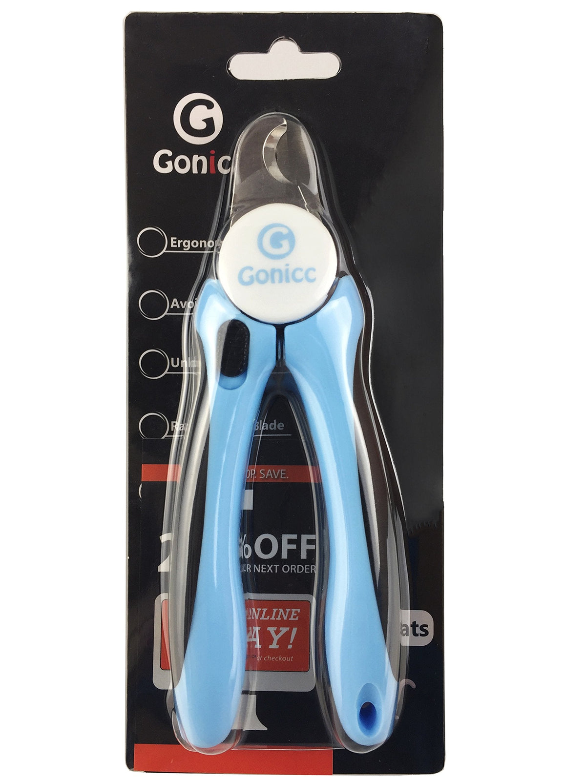 gonicc Professional Small Dog and Cat Nail Clippers Sharp Stainless Steel Pet Nail Trimmers(with Free Nail File in Handle), for Rabbit, Small Animal, with Safety Guard to Avoid Overcutting-UPStoxs