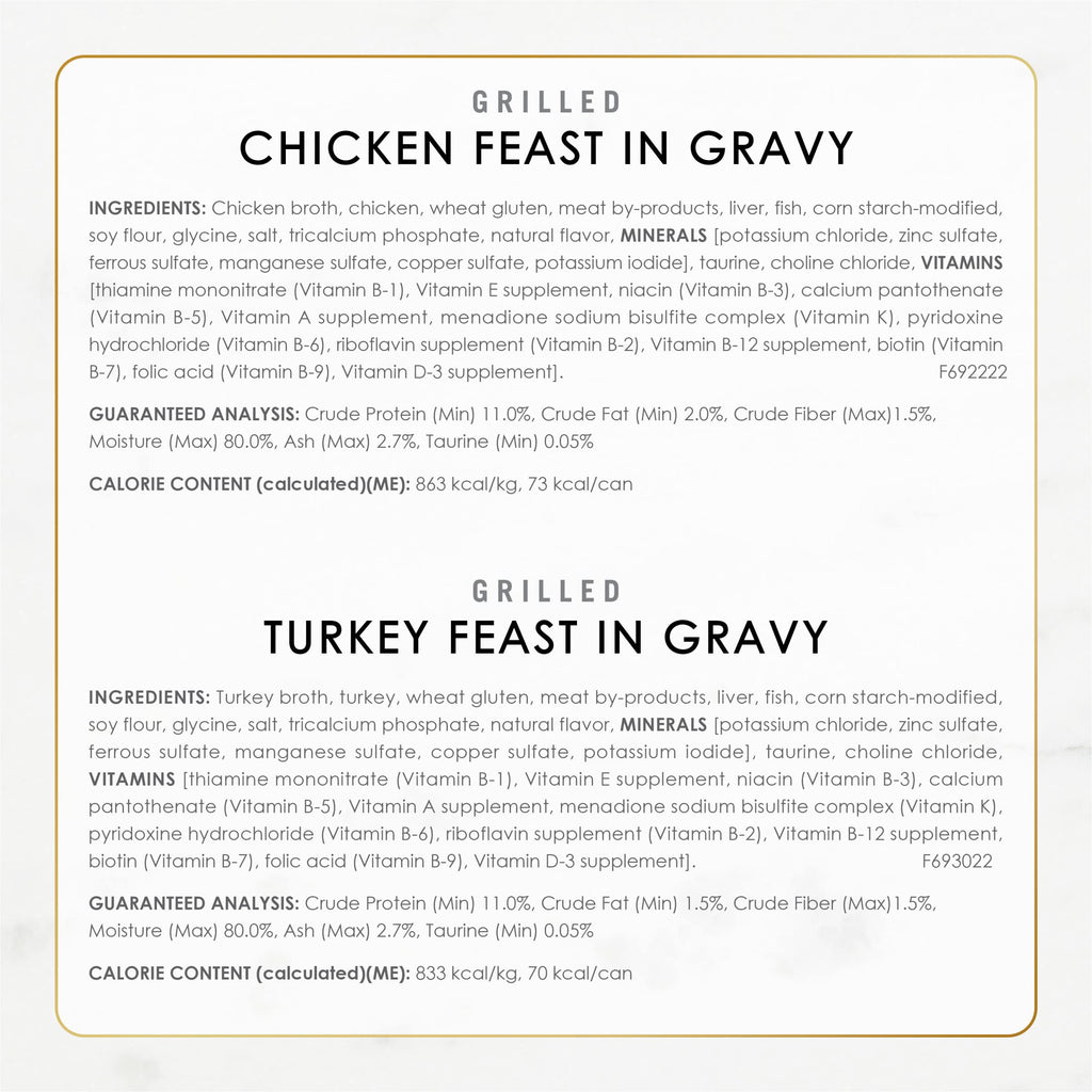 Purina Fancy Feast Grilled Wet Cat Food Poultry and Beef Collection Wet Cat Food Variety Pack - (Pack of 24) 3 oz. Cans-UPStoxs