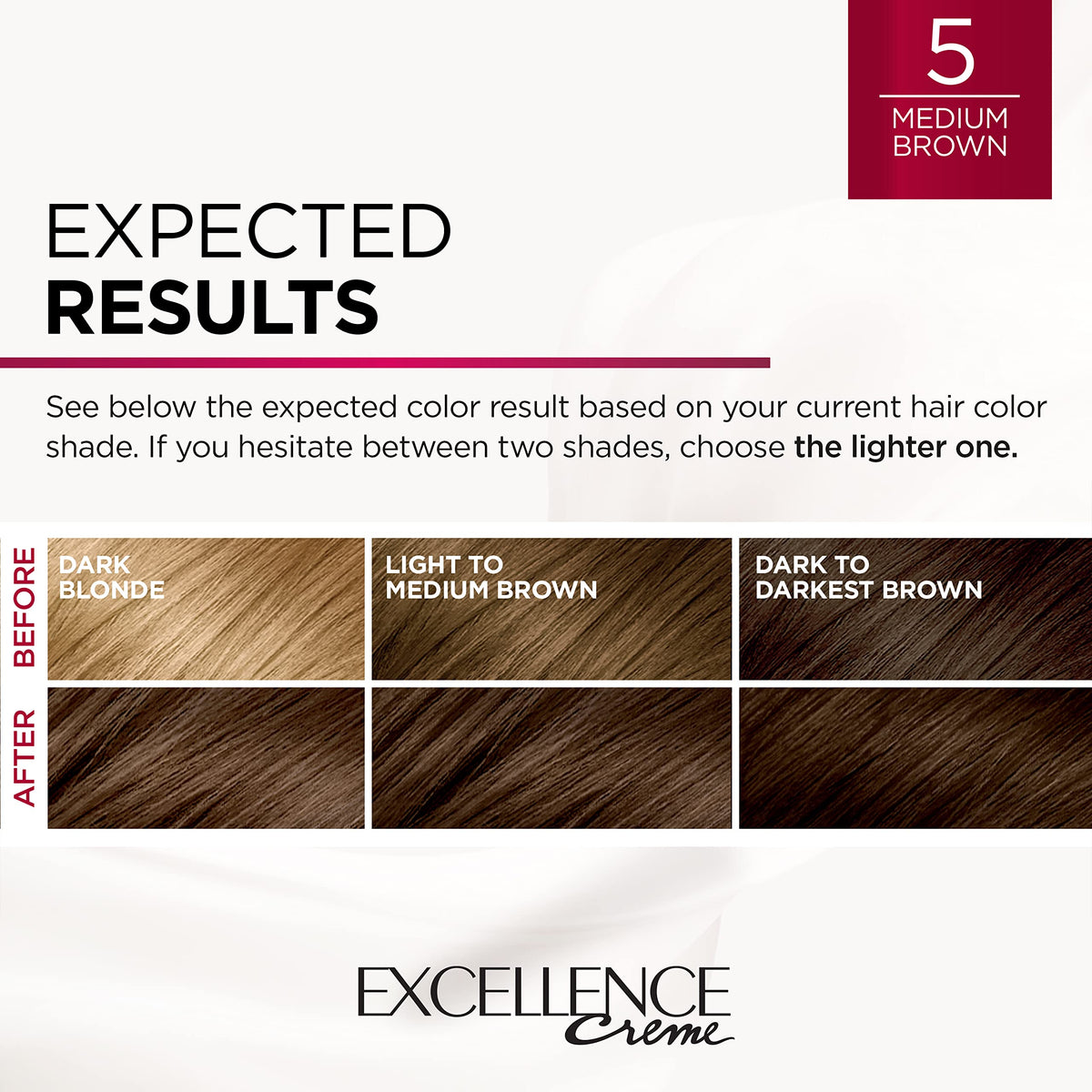 L'Oreal Paris Excellence Creme Permanent Triple Care Hair Color, 5 Medium Brown, Gray Coverage For Up to 8 Weeks, All Hair Types, Pack of 1-UPStoxs