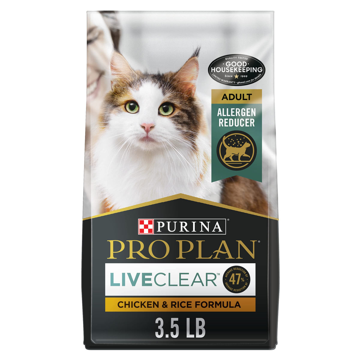 Purina Pro Plan Allergen Reducing, High Protein Cat Food, LIVECLEAR Chicken and Rice Formula - 3.5 lb. Bag-UPStoxs