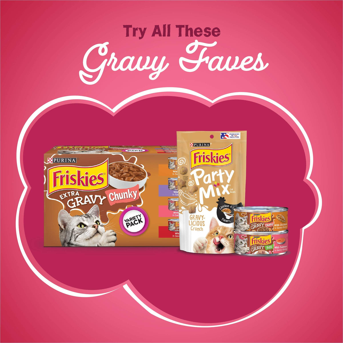 Purina Friskies Dry Cat Food, Gravy Swirlers - 3.15 lb. Bag-UPStoxs