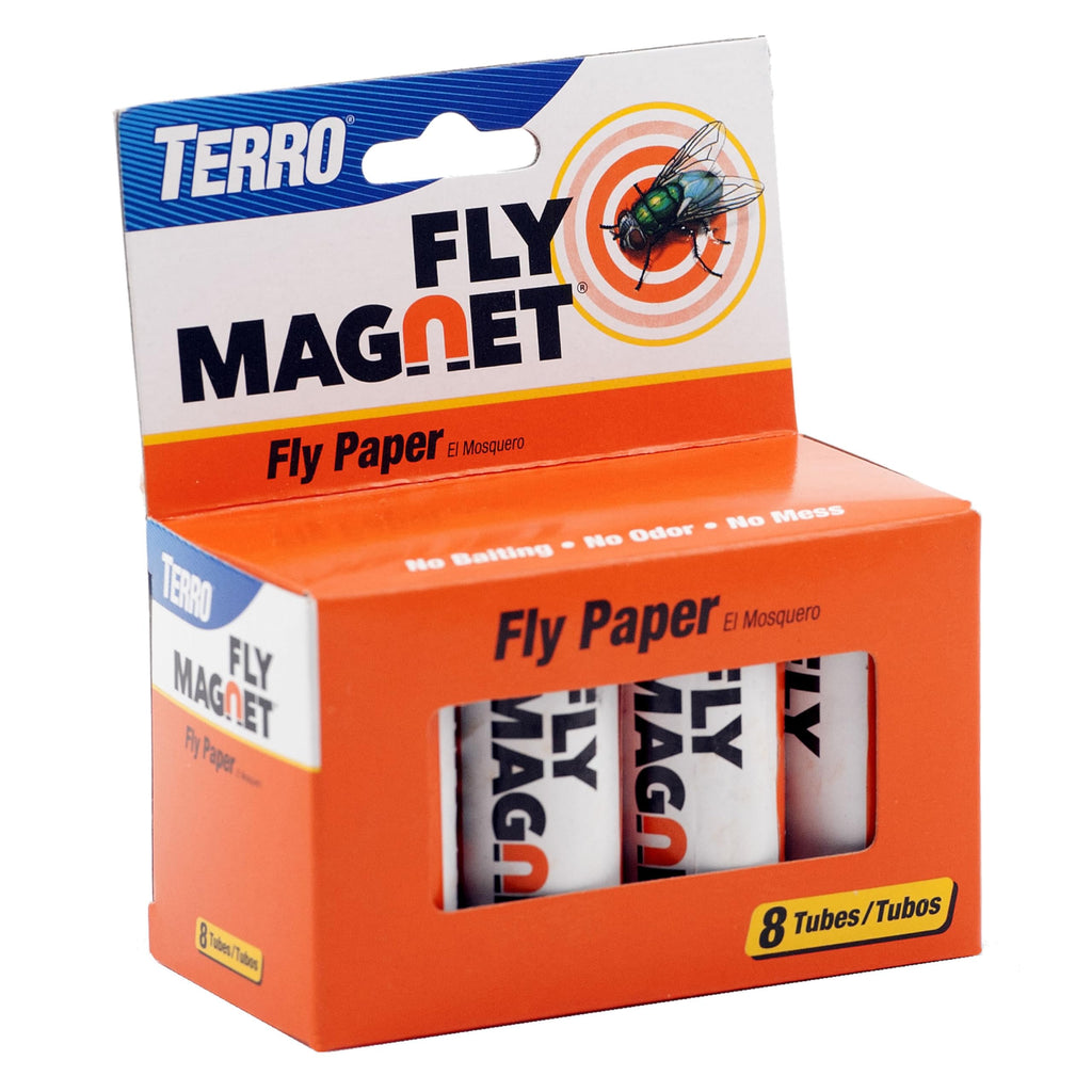 TERRO T518 Fly Magnet Sticky Fly Paper Fly Trap, 8 Count (Pack of 1)-UPStoxs