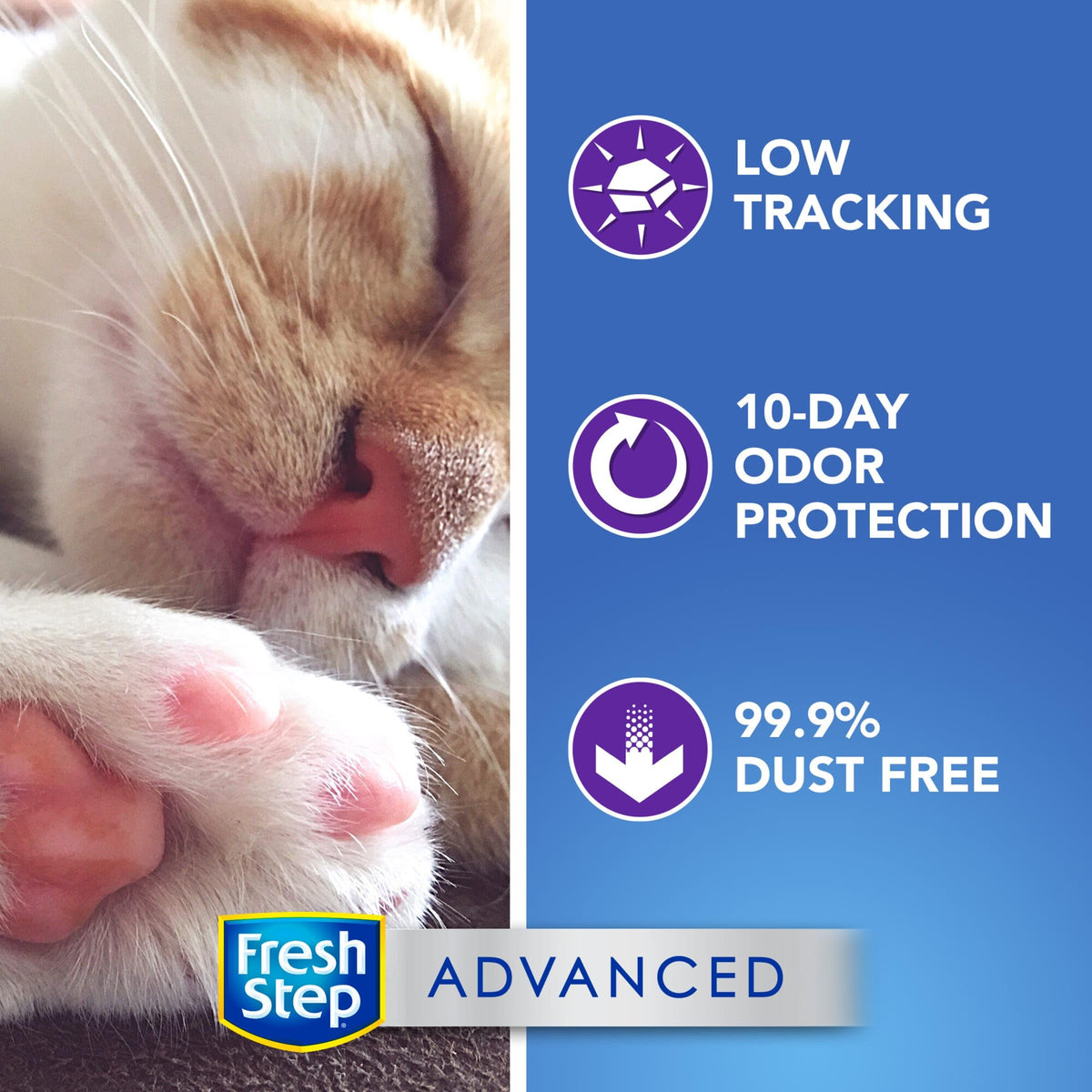 Fresh Step Clumping Cat Litter, Advanced, Clean Paws Multi-Cat, Extra Large, 37 Pounds total (2 Pack of 18.5lb Boxes)-UPStoxs