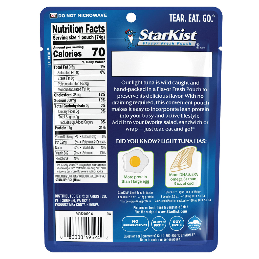 StarKist Chunk Light Tuna in Water, 2.6 Ounce (Pack of 10)-UPStoxs