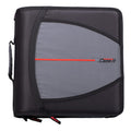 Case-it Mighty Zip Tab Zipper Binder, 3" O-Ring with 5-Color tabs, Expanding File Folder and Shoulder Strap and Handle, D-146- Jet Black-UPStoxs
