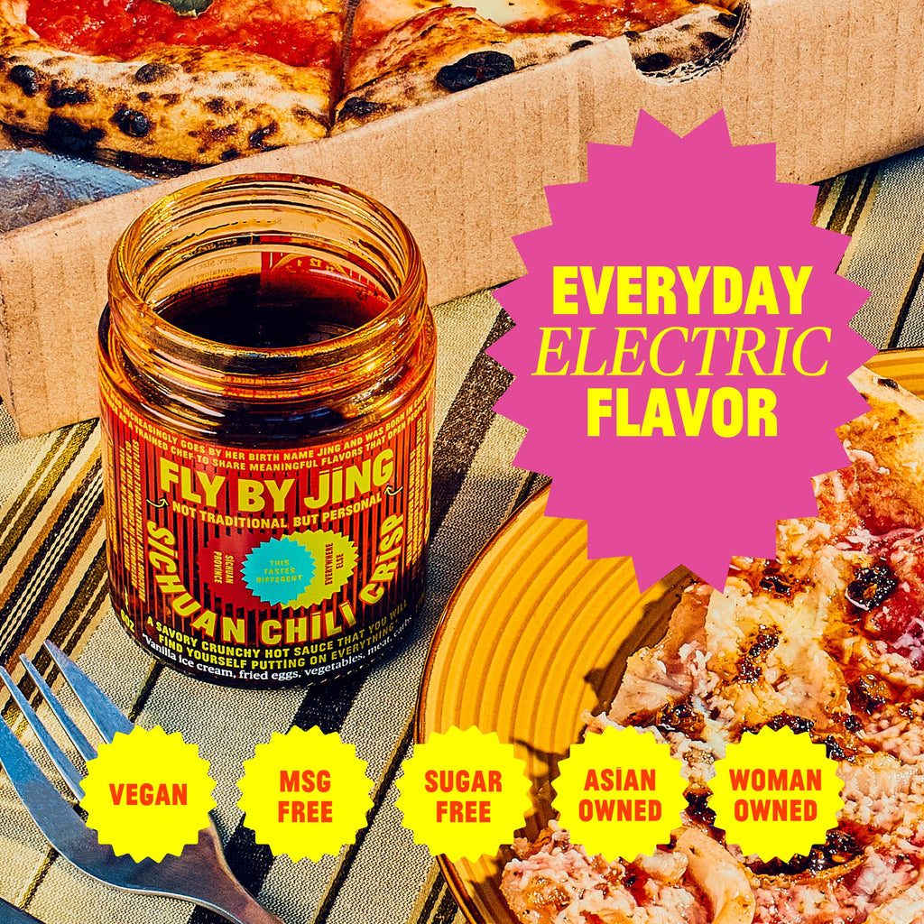 FLYBYJING Sichuan Chili Crisp - Premium Spicy Savory All-Natural Vegan Chili Oil - Crunchy Hot Sauce, Good on Everything, Sugar Free - 6oz (Pack of 1)-UPStoxs